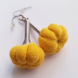 Hand made yellow pumpkin Earrings
